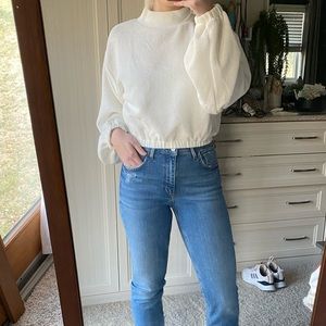 Sabo Skirt Tops - Crop Top Cowl Neck Sweater Sabo Skirt Tops - Crop Top Cowl Neck Sweater